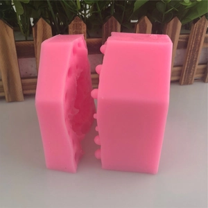 Pink silicone sitting unicorn mousse mold set for DIY cake baking and handcrafted soap