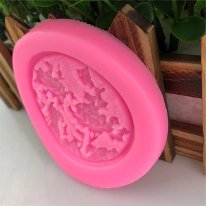 Moule en silicone rose avec motif de pivoine pour décoration de gâteaux et fondant