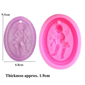 Embossed angel cupid silicone mold for DIY plaster aromatherapy and cake decorating