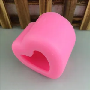 3D heart shaped pink silicone mold for DIY handmade soap and fondant cake baking