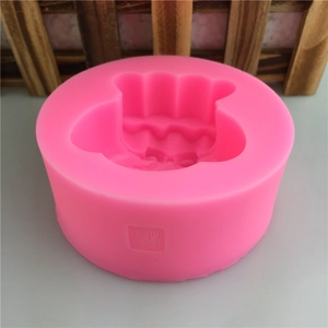 Moule en silicone rose pour gâteaux et savons DIY avec design chapeau de chef et nœud