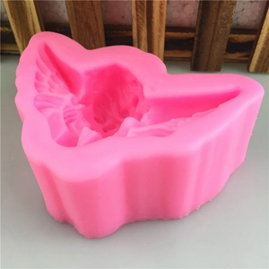 Stampo in silicone per angeli 3D con ali per decorazioni per torte fondente e cioccolato