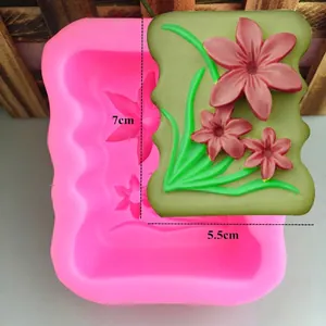 DIY silicone narcissus flower mold for handmade soap and candle making 7x5.5cm size