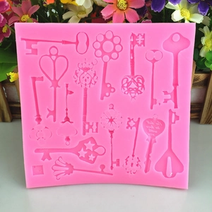 Stampo in silicone a forma di chiavi steampunk per decorazione torte e fai da te