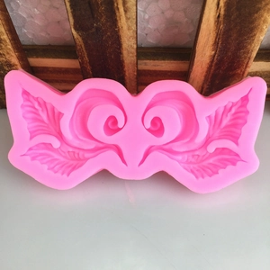 Pink symmetrical vine silicone mold for DIY fondant cake and craft decoration