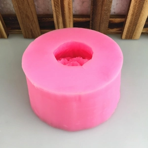 3D poppy flower silicone mold for handmade candles and aromatherapy crafts