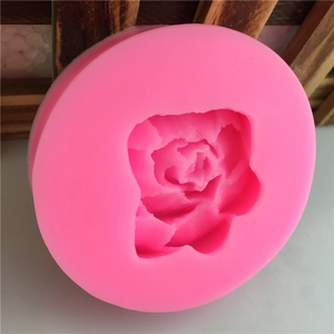 Pink succulent flower silicone mold for handmade candles and succulent shaped soap crafts
