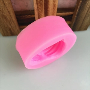 Pink heart-shaped silicone mold for DIY crafts including chocolate, soap and cake baking