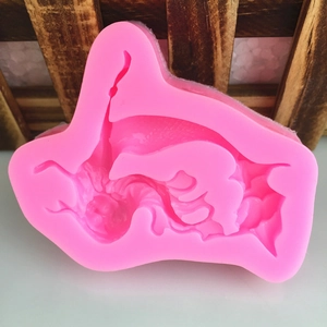 Stampo in silicone a coda di sirena rosa per torte fondente fai da te e cioccolata