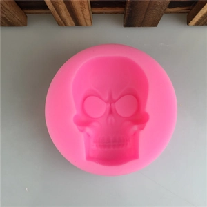 Moule 3D en silicone crâne rose pour gâteaux fondant Halloween et artisanat en chocolat