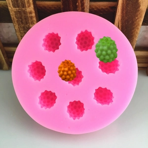 Raspberry Berry Shape Silicone Mold For Fondant Cake Decorating DIY Handmade Chocolate Candy Silicone Baking Tool Pink Mold