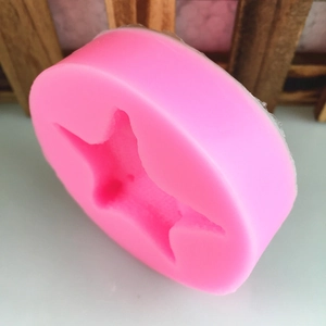 Pink starfish silicone mold for DIY fondant cakes and handmade soap baking tools