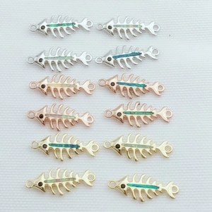 Conector de Espina de Pescado de Opalo Artificial Ajustable para Hacer Joyas de Bricolaje Cobre Oro Rosa Plateado Pulsera de Dije para Mujer