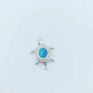 Connecteur Tortue de Mer en Cuivre Plaqué Or Avec Opale Synthétique pour Création de Bijoux Zirconia Bracelet Animal