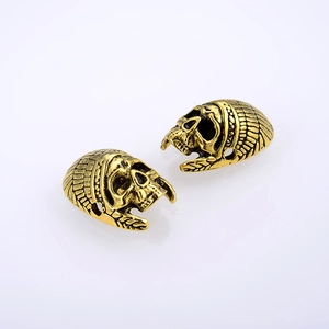 Vintage gouden schedelkralen Indiaans stamhoofd ontwerp voor DIY sieraden maken