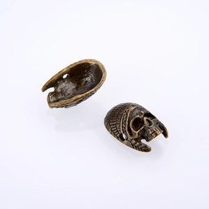 Vintage bronzen Indianenopperhoofd schedel kralen voor DIY sieraden uit diverse hoeken