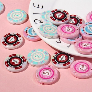 Perles de jetons de poker mahjong en acrylique pour bijoux DIY et porte-clés