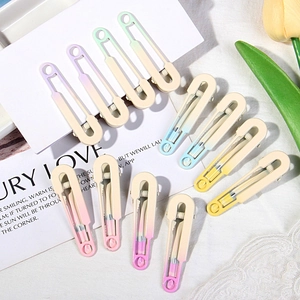 Gradient Macaron Color Duckbill Hair Clips Alloy Matte Hairpins For Women Girls Sweet Korean Style Hair Accessories