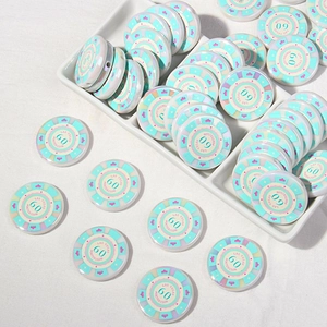 Détails de perles de poker mahjong en acrylique coloré pour création de bijoux DIY