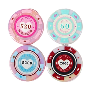 Breloques jetons de poker mahjong en acrylique coloré pour bijoux et porte-clés DIY
