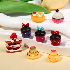 Realistic resin cupcake and dessert miniatures for DIY crafts and dollhouse decor