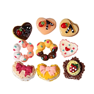 9-piece set of cute resin miniature desserts for DIY hair accessories and phone cases