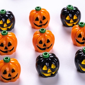 Cuentas de Resina Jack-O-Lantern de Halloween Dijes en Miniatura de Calabaza 3D para Creación Joyería DIY Decoración Fiesta