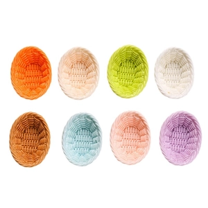 Lot de 8 mini paniers en résine colorés pour bricolage de maison de poupée et miniatures