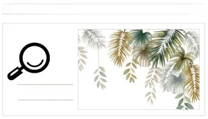 Close-up of tropical palm leaf wall decal showing detailed texture and green tones