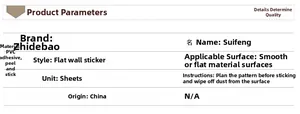 Tableau de spécifications détaillé des stickers muraux en PVC et guides d'application