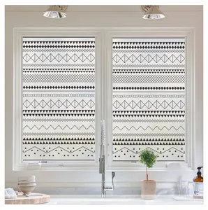 Close-up of Moroccan geometric frosted window film for privacy in kitchen decor