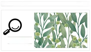 Détail macro de l'autocollant mural en PVC avec motifs de feuilles de bananier vert