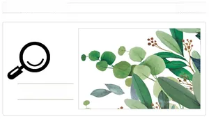 Detailed macro view of green watercolor eucalyptus leaves and berries wall sticker