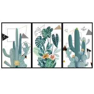 Stickers muraux cactus et succulentes style nordique pour déco murale moderne