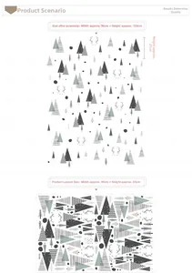 Stickers muraux forêt avec rendu de 94x126cm et planche originale de 90x60cm