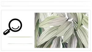 Detail of tropical leaf wall sticker showing fine vein texture and Nordic hand-painted art