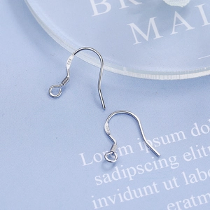 Classic S925 sterling silver fish hook earrings in silver color for DIY jewelry making