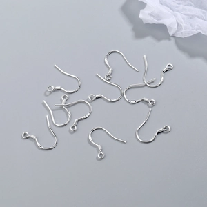 S925 Sterling Silver Plated Copper Earring Hooks DIY Jewelry Findings For Earring Making Fashion Simple Accessories