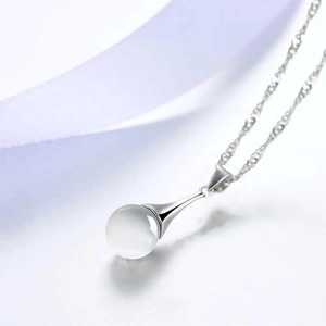 Elegante Kupfer Perlen Anhänger Halskette Mit Für Damen Minimalistischer Wassertropfen Halsschmuck