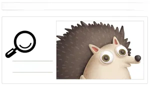 Close-up of a hedgehog cartoon wall sticker with detailed texture and matte finish