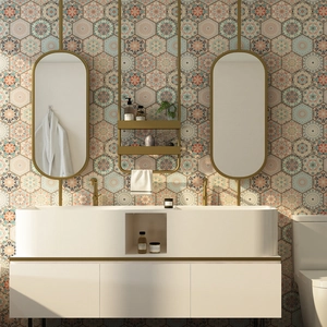 Waterproof self-adhesive wallpaper with bohemian mandala patterns for kitchen and bathroom