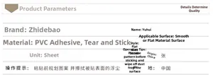 Detailed specification chart of Afterglow self-adhesive PVC wall stickers for smooth surfaces