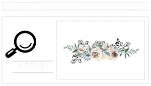 Detailed macro view of watercolor floral wall sticker patterns including roses and leaves