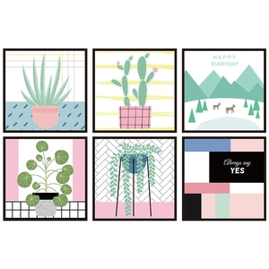 Modern Nordic floral wall art prints with minimalist botanical illustrations for home decor
