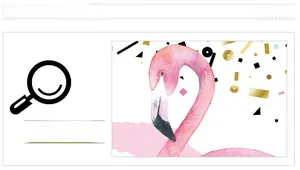 Detailed watercolor flamingo wall sticker with soft pink hues and artistic brushstrokes