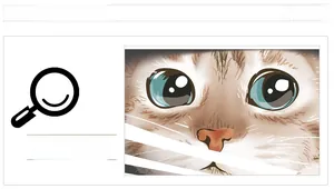 Detailed view of 3D realistic cat wall sticker with blue eyes for bathroom decor