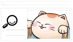 Detailed close-up of lucky cat wall sticker with cute facial expression and vibrant colors