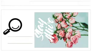 Detail of pink rose floral design and Stay Alive artistic lettering on wall sticker