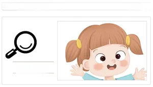 Detailed view of cute cartoon girl wall sticker for classroom decoration and student motivation