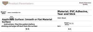 Detailed material specifications of PVC adhesive Knowledge Tree wall decal for classrooms